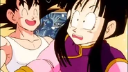 Chi-Chi gets comedic slapped by Goku