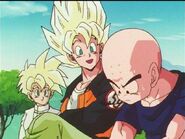 Gohan hears Goku cheering up Kuririn about 18 being absorb by Cell.