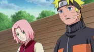 Sakura becoms depress after Tazuna askes Kakashi where Sasuke is at.
