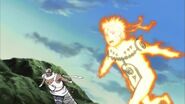 Naruto tells Bee that he actually broke the first hokage's necklace by accident.