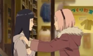 Sakura is happy that Hinata is making Naruto a gift