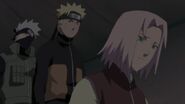 Sakura tells Naruto and Kakashi, that Tsunade is seriously injure, and unconscious from her battle with Pain.