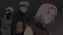 Sakura tells Naruto, and Kakashi that Tsunade is seriously injure, and unconscious from her battle with Pain.