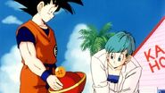 Bulma sees the 4 star dragon ball on Gohan's hat