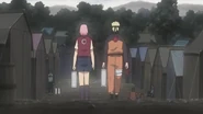 Sakura and Naruto, getting water for the unconscious Tsunade.