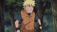 Naruto hears Iruka calling him after he escapes from the enemy ninja.