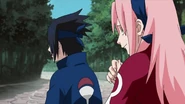 Sasuke defends Naruto while explaining to Sakura that she has no idea how it feels to be an Orphan. Including how to expience solitiude since she never lost her parents during her childhood.