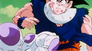 Frieza elbows Goku using 50% of his power