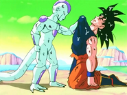 Frieza beating Goku