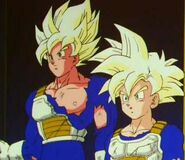 Goku and Gohan comes out of the Room of Spirit and Time.