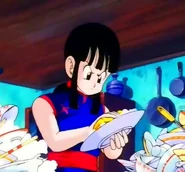 Chi-Chi doing chores