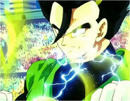 Gohan going to his SSJ 2 Form