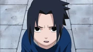 Sasuke arrives at his clan's district, unknown to him that Naruto followed him.