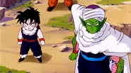 Gohan and Piccolo see Goku have a heart virus