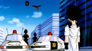 Videl saw Gohan flying away with Chiobi and Chiobi's parents