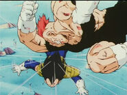 Vegeta gets attack by Recoome