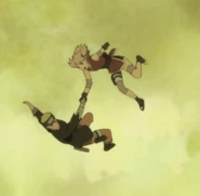Naruto saves Sakura.