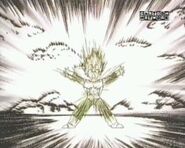 Vegeta unleashes his ki