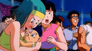 Chi-Chi protecting Bulma