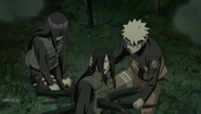 Naruto and Hinata mourning Neji's death.
