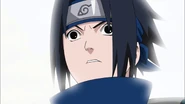 Sasuke becomes shock that Naruto stabbed his right hand to get the poison out.