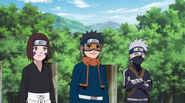 Kakashi with Rin and Obito as his teammates.