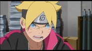Boruto threatens his father to make it to Himawari's birthday party.