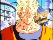 Future Gohan angrily sears at 17 & 18.