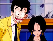 Videl looks angrily at Gohan