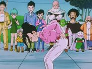 Mr. Satan sees Chi-Chi break her back