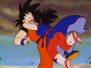 Chi-Chi hugs Goku after he fought Piccolo