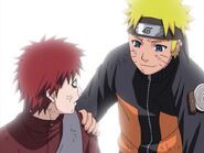 Gaara reunites with Uzumaki Naruto.
