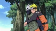 Kakashi brings Naruto back to Konoha after Pain is defeated.