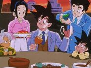 Gohan pours something