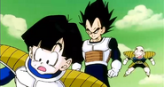 Vegeta smiles at Piccolo's over-confidence in facing Frieza alone