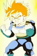 Gohan in his Super Saiyan Form in the Hyperbolic Time Chamber