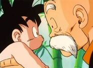 Goku with Grandpa Son Gohan.