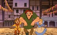 Quasimodo with Zephyr and a little girl