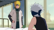 Minato asks Kakashi to be his right hand man in the ANBU.