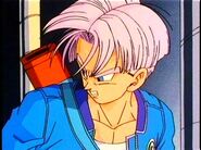 Future Trunks running from the androids.
