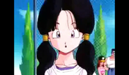 Videl about to ask Gohan a question.