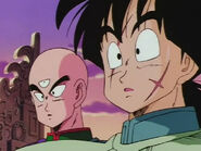 Yamcha and Tien are surprise to see an older Goku.