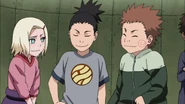 Choji is impress by Shikamaru's skills.