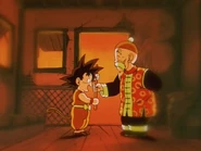 Grandpa Gohan gives Goku the power pole