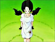 Videl is disturbed to the ground without go higher by Gohan