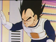 Vegeta panics after Krillin leaves the ship