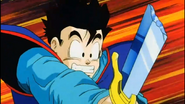 Gohan holding the broken Z Sword