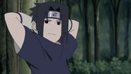 Sasuke tells Naruto that Inari is only looking for him, and that the search has nothing to do with him.