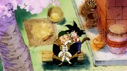 Grandpa Gohan with Goku as a child.