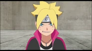Boruto gives Shikadai a smirk smile before he uses the Kote.